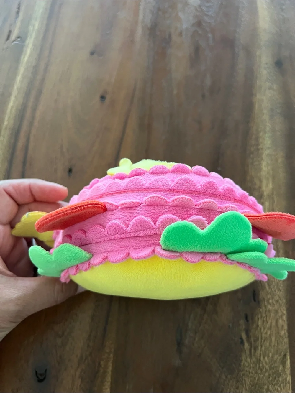 Shopkins Yellow Taco Plush with Pink Trim and Orange Details